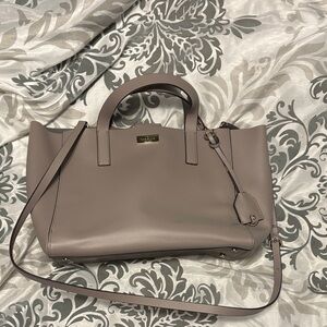 Kate Spade Taupe Leather Satchel